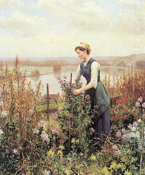 Arranging Flowers, Daniel Ridgeway Knight